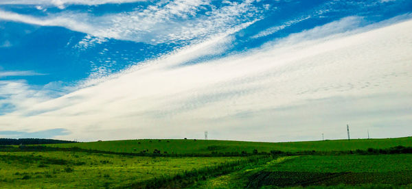 Scenic view of landscape against sky