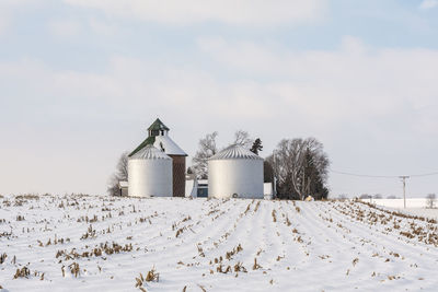 Scenic view of snow covered landscape