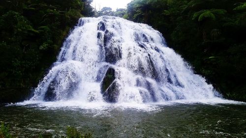 Scenic view of waterfall