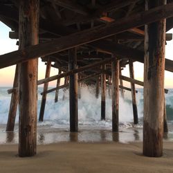 Pier on sea against sky