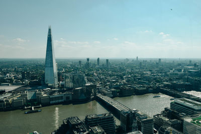 Aerial view of buildings in city