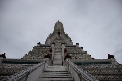 Low angle view of temple building against sky