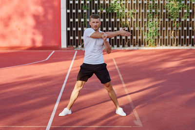 Man playing soccer