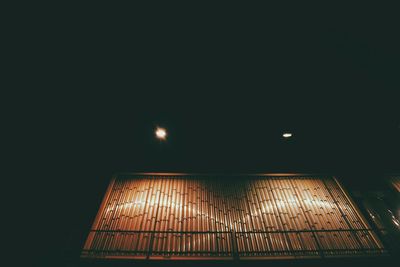 Low angle view of illuminated building