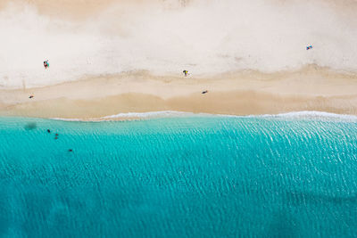 Aerial view of people at beach