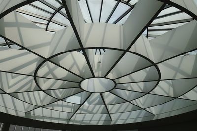 Low angle view of skylight