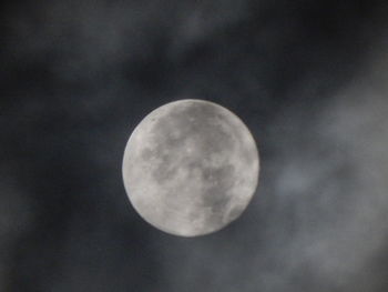 Low angle view of moon at night