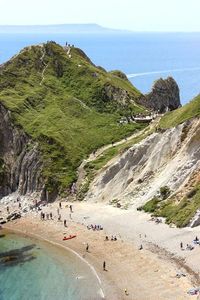 Tourists on beach