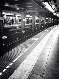 Railroad station platform