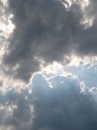 Low angle view of cloudy sky