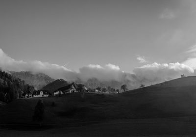 Panoramic view of landscape against sky