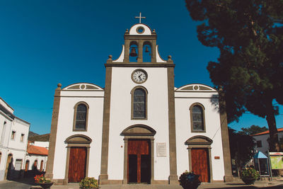 Church against clear blue sky