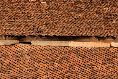 Full frame shot of brick wall of house