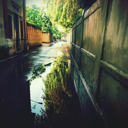 Narrow alley in city