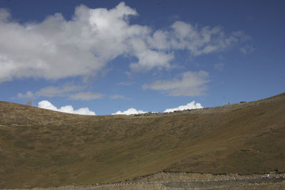 Scenic view of desert against sky