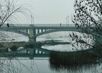 Bridge over river against sky