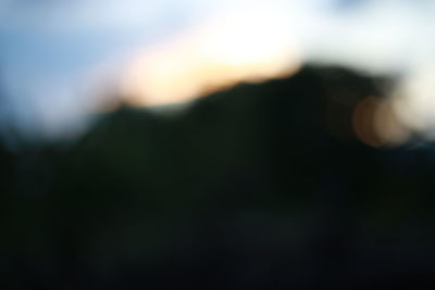 Defocused image of sky