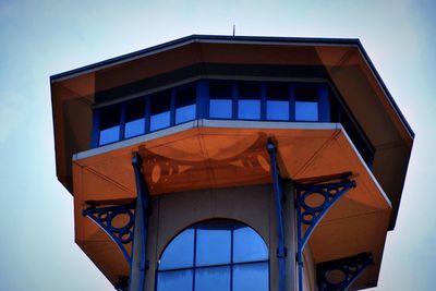 Low angle view of built structure against clear sky