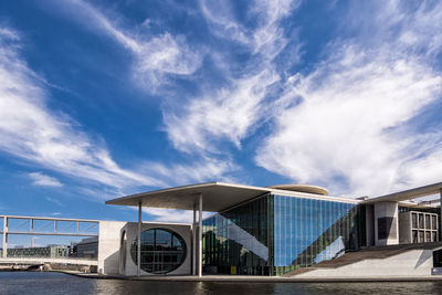 View of building against cloudy sky