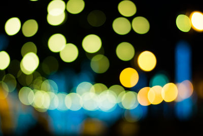 Defocused image of illuminated lights