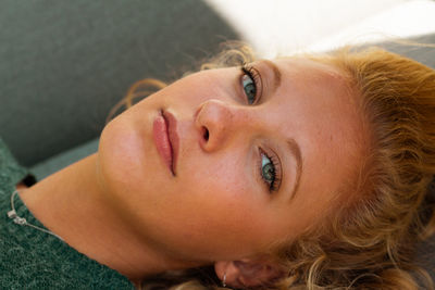 Close-up portrait of young woman