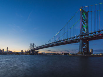 View of oakland bay bridge over river