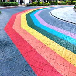 Close-up of colorful wall