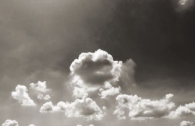 Low angle view of clouds in sky