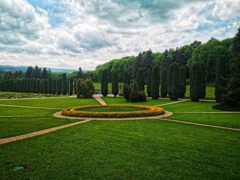 Scenic view of formal garden