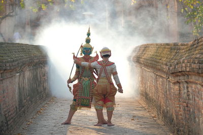 Art culture thailand dancing in masked khon totsakan and hanuman in literature amayana,thailand