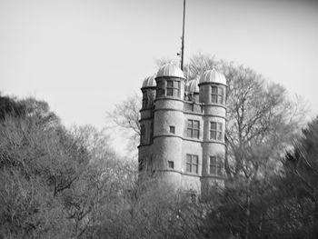 Low angle view of built structure against sky