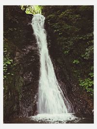 Scenic view of waterfall