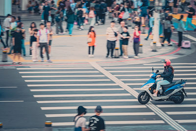 People walking on street