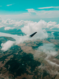 Aerial view of landscape against sky