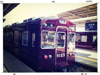 Train at railroad station platform