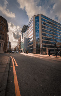 City street against sky