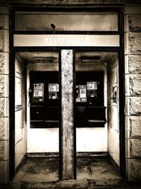 Interior of abandoned building