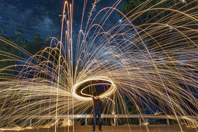 Light trails at night