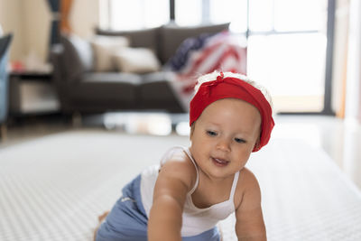 Portrait of cute baby girl