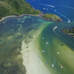 High angle view of beach