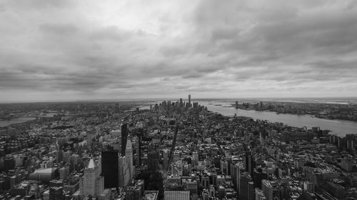 Panoramic view of cityscape against sky