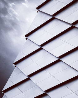 Low angle view of modern building against sky