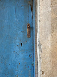 Full frame shot of blue door