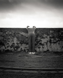 Man standing on rock