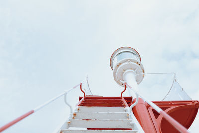 Low angle view of lighthouse against sky