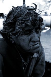 Close-up portrait of a woman