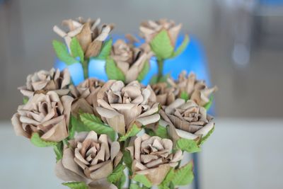 Close-up of artificial roses bouquet