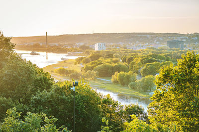 Scenic view of river against sky