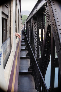 View of steps leading to bridge