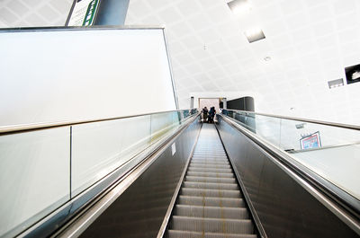 High angle view of escalator